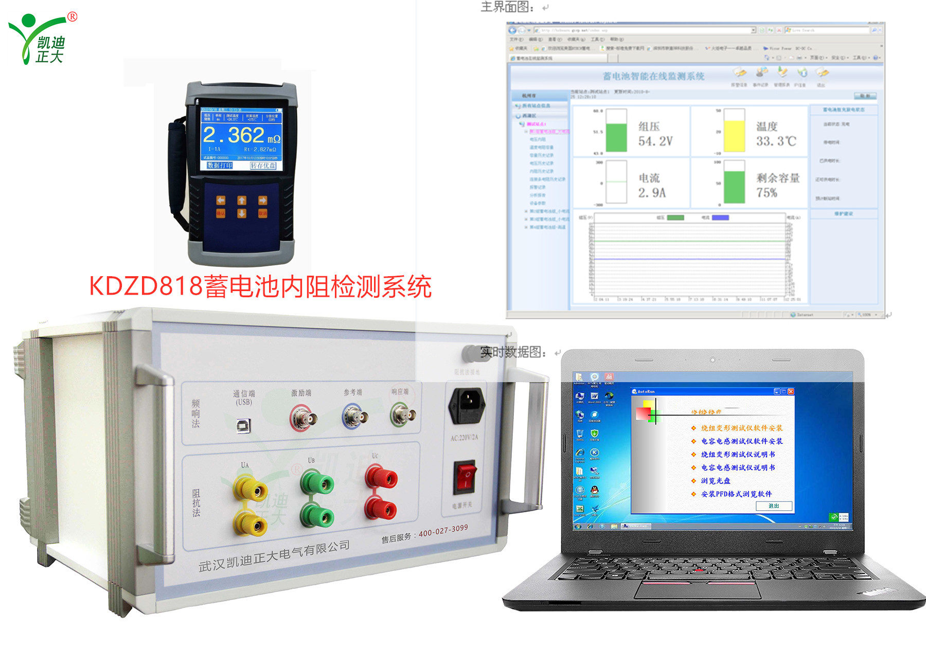 KDZD818蓄電池內(nèi)阻檢測系統(tǒng)有什么特點？