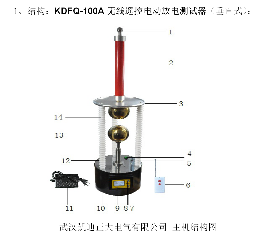 KDFQ-100A無線遙控電動放電測試器